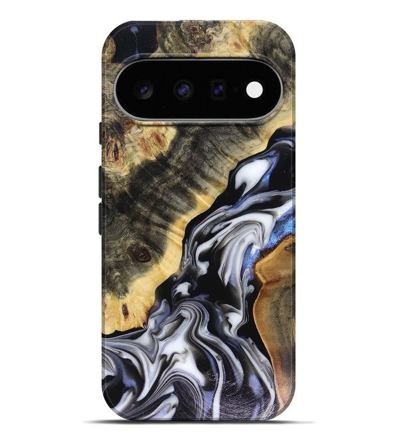 Pixel 11 Pro XL Wood Live Edge Phone Case - Kassie (Black & White, 816141)