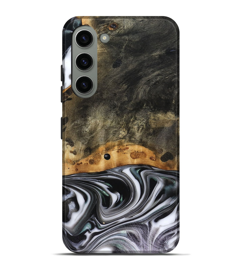 Galaxy S23 Plus Wood Live Edge Phone Case - Kayson (Black & White, 816143)