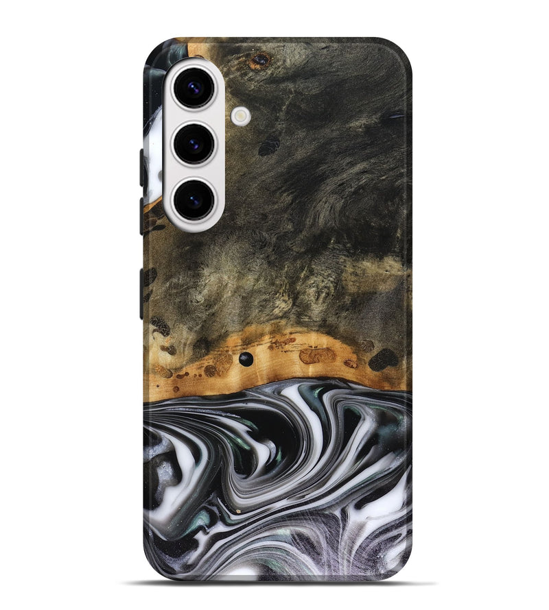 Galaxy S25 Plus Wood Live Edge Phone Case - Kayson (Black & White, 816143)