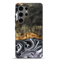 Galaxy S25 Ultra Wood Live Edge Phone Case - Kayson (Black & White, 816143)