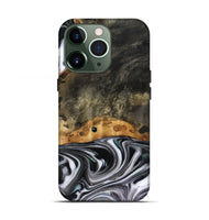 iPhone 13 Pro Wood Live Edge Phone Case - Kayson (Black & White, 816143)