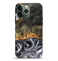 iPhone 13 Pro Max Wood Live Edge Phone Case - Kayson (Black & White, 816143)