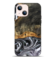 iPhone 14 Plus Wood Live Edge Phone Case - Kayson (Black & White, 816143)