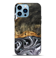 iPhone 14 Pro Max Wood Live Edge Phone Case - Kayson (Black & White, 816143)
