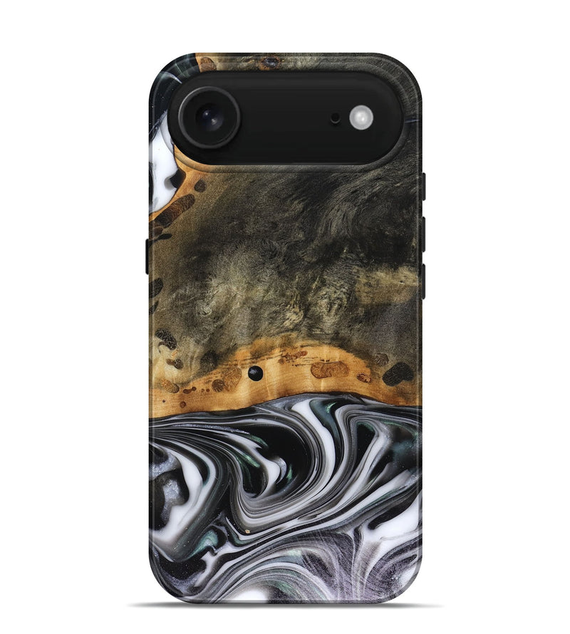 iPhone 17 Air Wood Live Edge Phone Case - Kayson (Black & White, 816143)