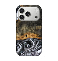 iPhone 17 Pro Wood Live Edge Phone Case - Kayson (Black & White, 816143)