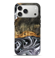 iPhone 17 Pro Max Wood Live Edge Phone Case - Kayson (Black & White, 816143)