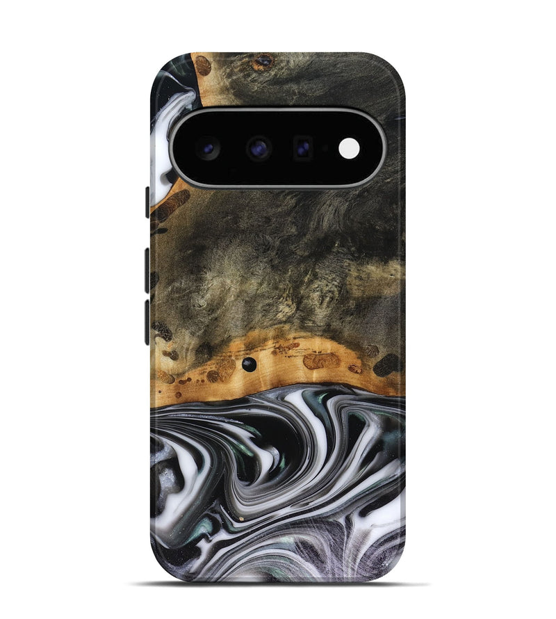 Pixel 11 Wood Live Edge Phone Case - Kayson (Black & White, 816143)