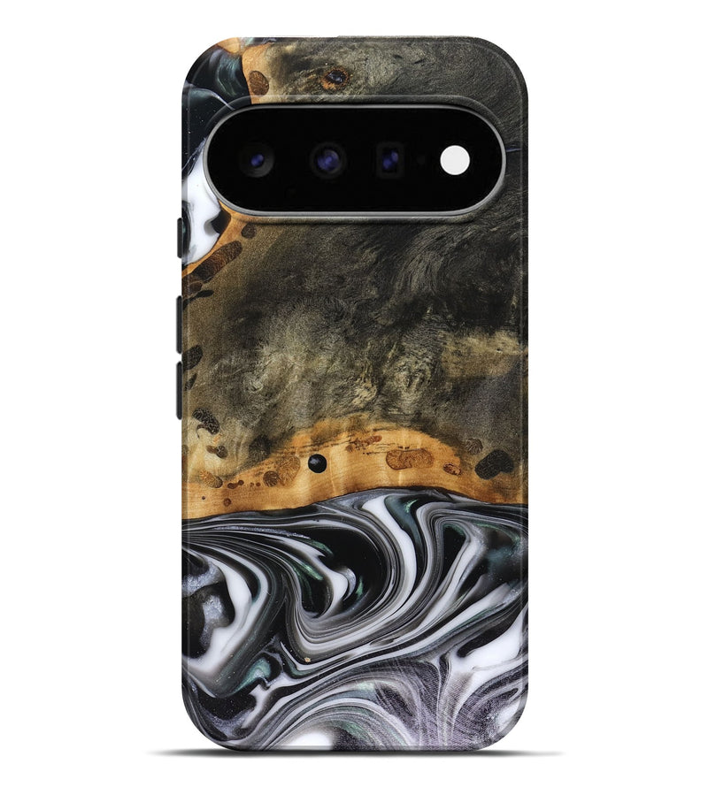 Pixel 11 Pro XL Wood Live Edge Phone Case - Kayson (Black & White, 816143)