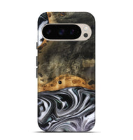 Pixel 9 Wood Live Edge Phone Case - Kayson (Black & White, 816143)