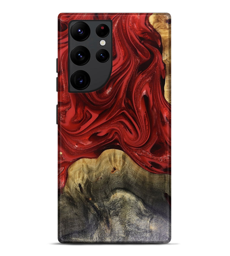 Galaxy S22 Ultra Wood Live Edge Phone Case - Oliver (Red, 816145)