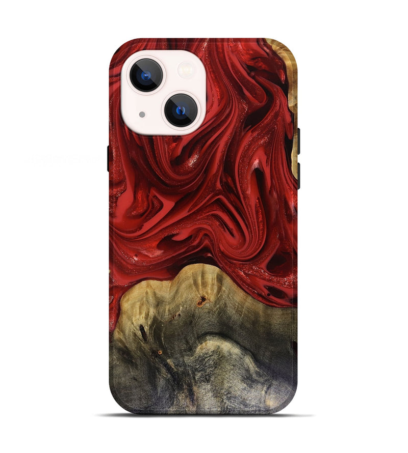iPhone 13 Wood Live Edge Phone Case - Oliver (Red, 816145)