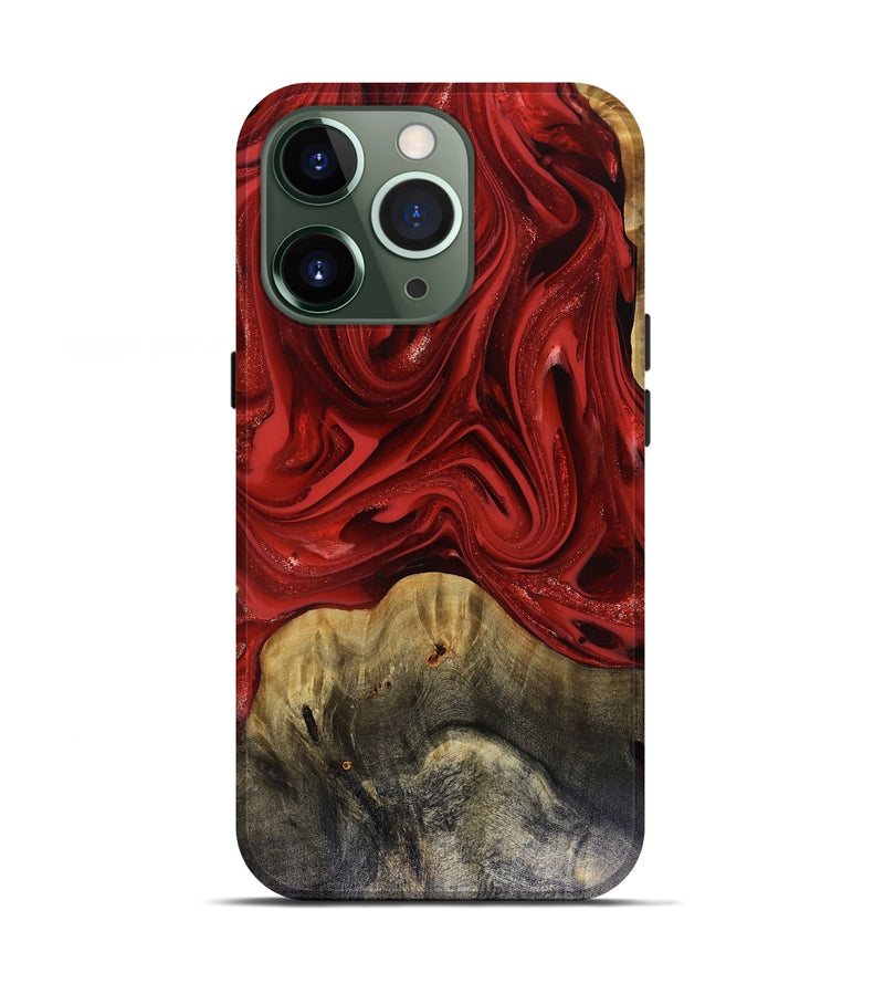 iPhone 13 Pro Wood Live Edge Phone Case - Oliver (Red, 816145)