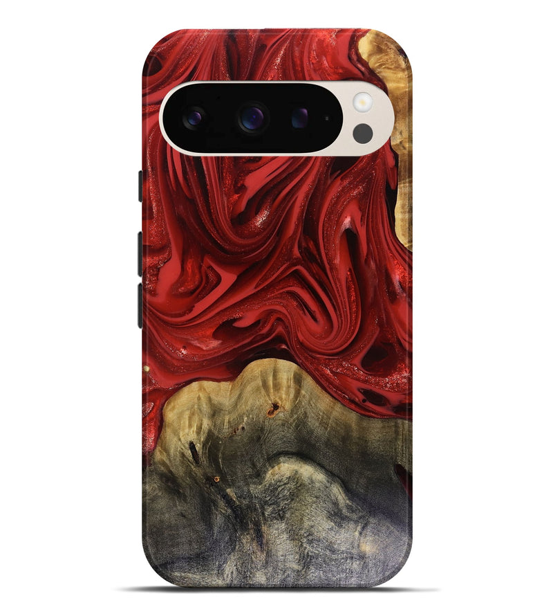Pixel 9 Pro XL Wood Live Edge Phone Case - Oliver (Red, 816145)