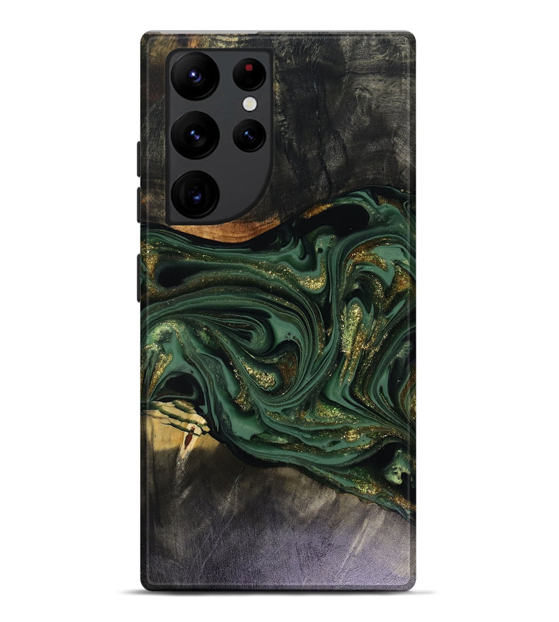 Galaxy S22 Ultra Wood Live Edge Phone Case - Murphy (Green, 816146)