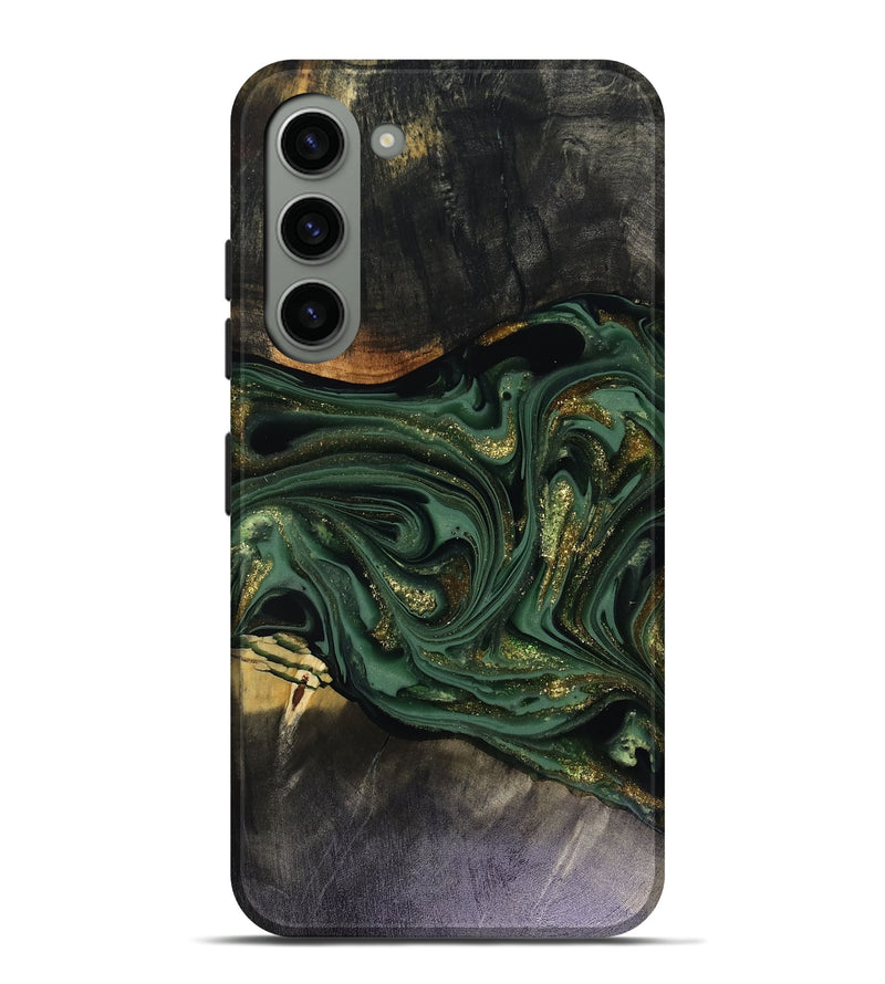 Galaxy S23 Plus Wood Live Edge Phone Case - Murphy (Green, 816146)