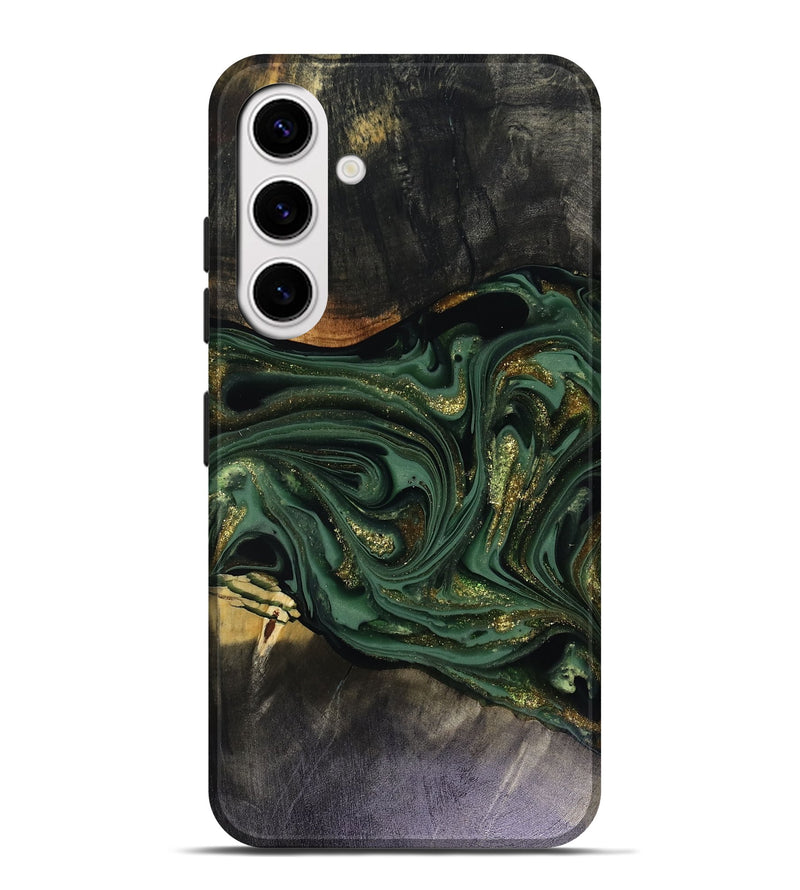 Galaxy S25 Plus Wood Live Edge Phone Case - Murphy (Green, 816146)
