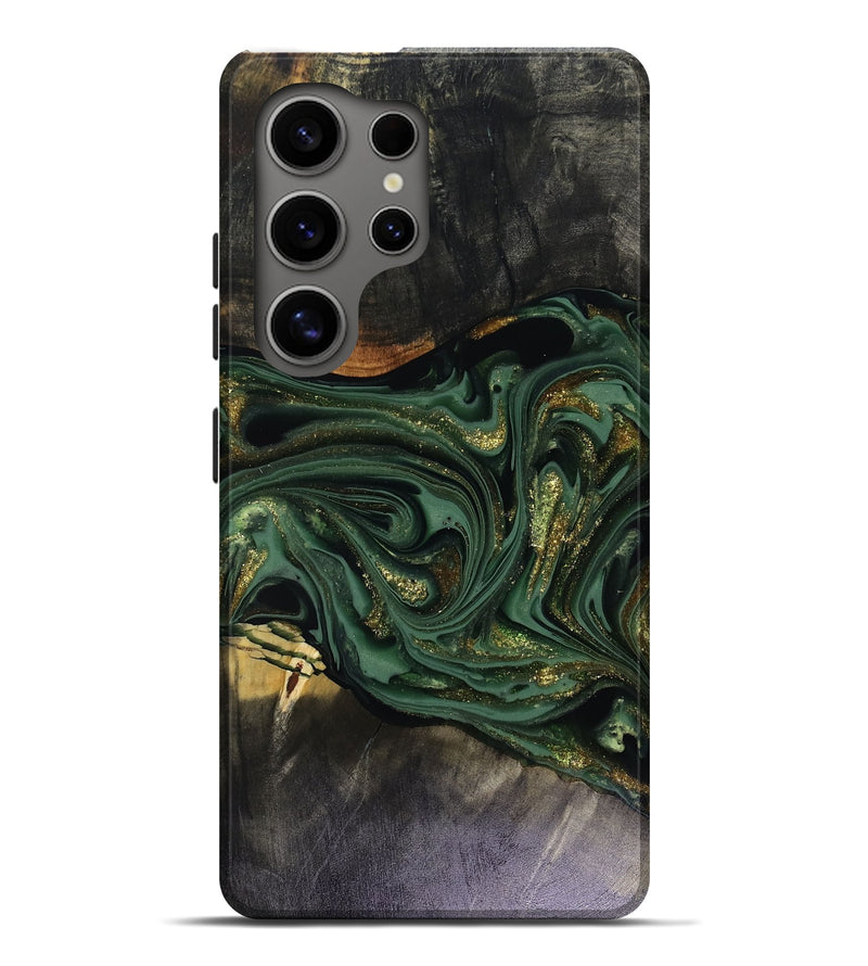 Galaxy S25 Ultra Wood Live Edge Phone Case - Murphy (Green, 816146)