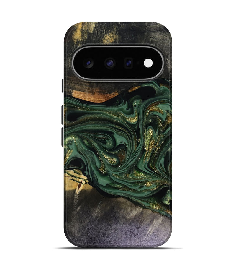 Pixel 11 Pro Wood Live Edge Phone Case - Murphy (Green, 816146)