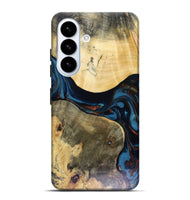 Galaxy S26 Plus Wood Live Edge Phone Case - Melinda (Teal & Gold, 816148)