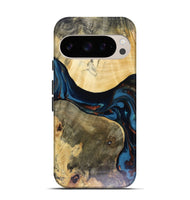 Pixel 10 Pro Wood Live Edge Phone Case - Melinda (Teal & Gold, 816148)