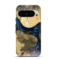 Pixel 9 Wood Live Edge Phone Case - Melinda (Teal & Gold, 816148)