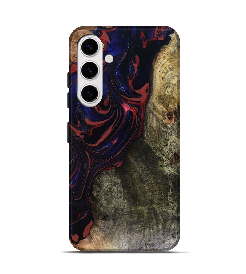 Galaxy S25 Wood Live Edge Phone Case - Cruz (Red, 816150)