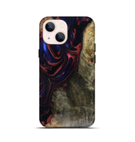 iPhone 13 mini Wood Live Edge Phone Case - Cruz (Red, 816150)