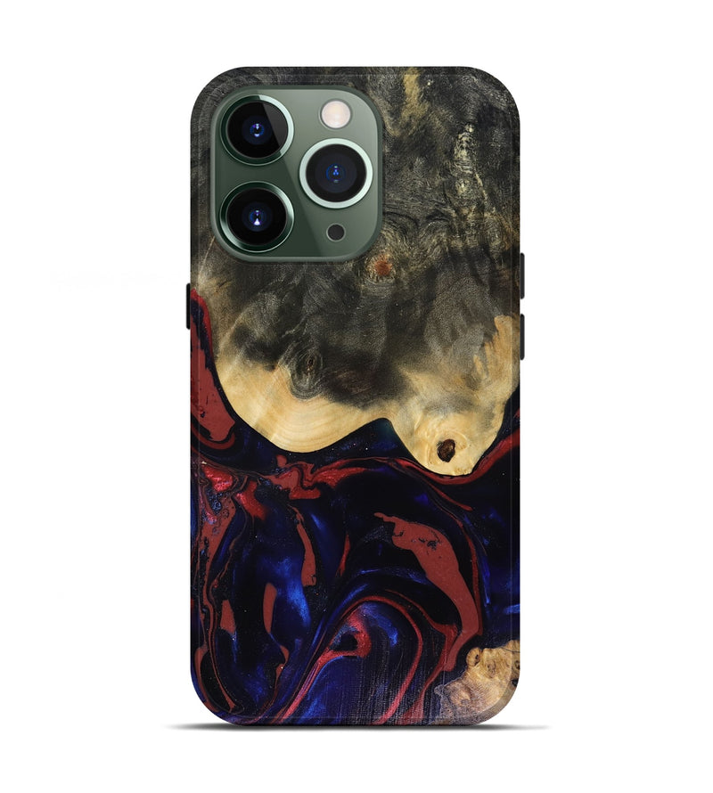iPhone 13 Pro Wood Live Edge Phone Case - Dillon (Red, 816151)
