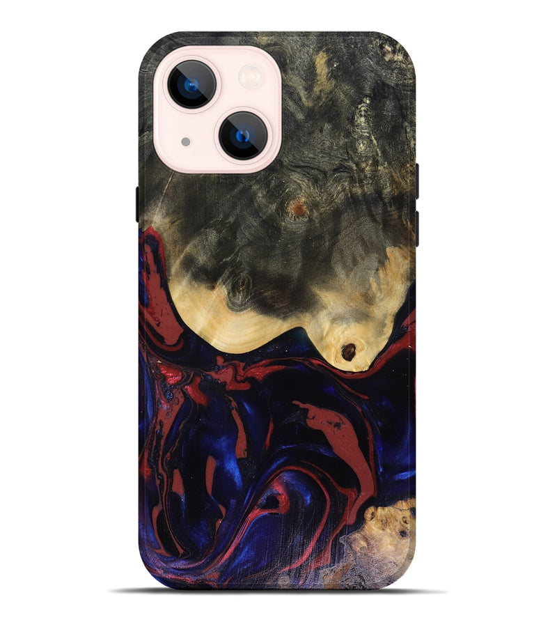 iPhone 14 Plus Wood Live Edge Phone Case - Dillon (Red, 816151)