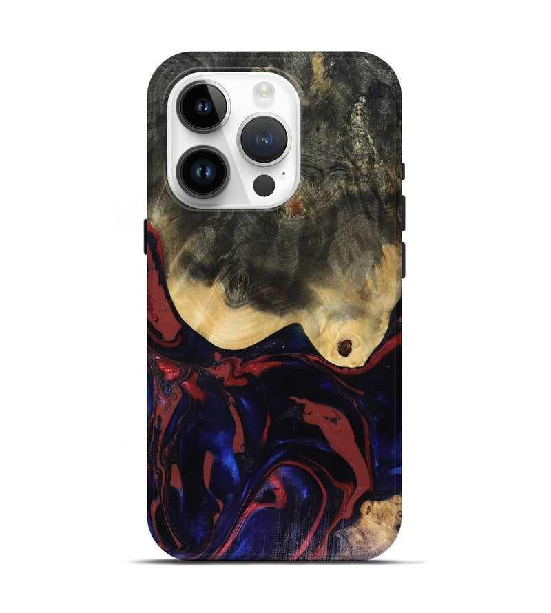 iPhone 15 Pro Wood Live Edge Phone Case - Dillon (Red, 816151)