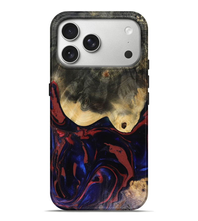 iPhone 17 Pro Max Wood Live Edge Phone Case - Dillon (Red, 816151)