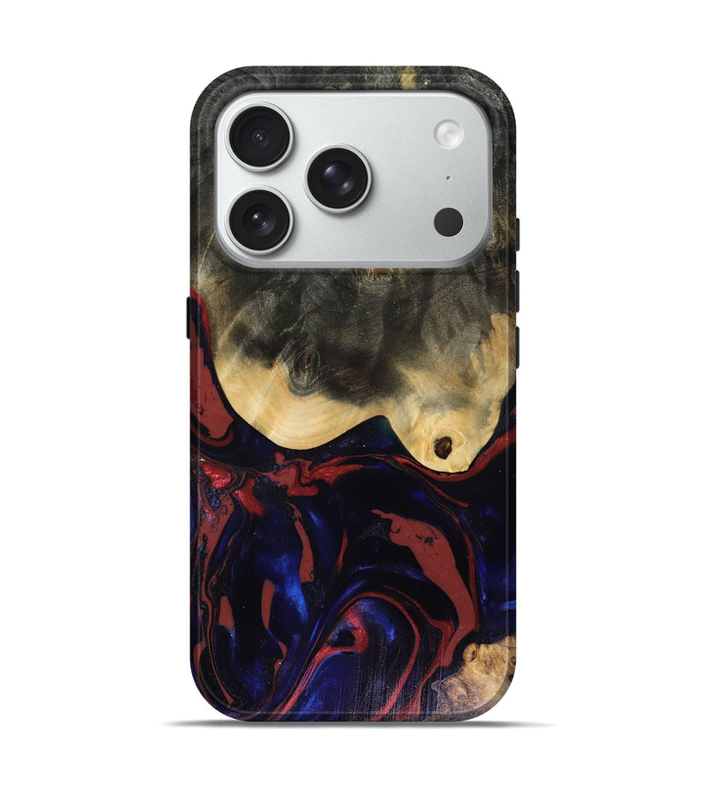 iPhone 18 Pro Wood Live Edge Phone Case - Dillon (Red, 816151)