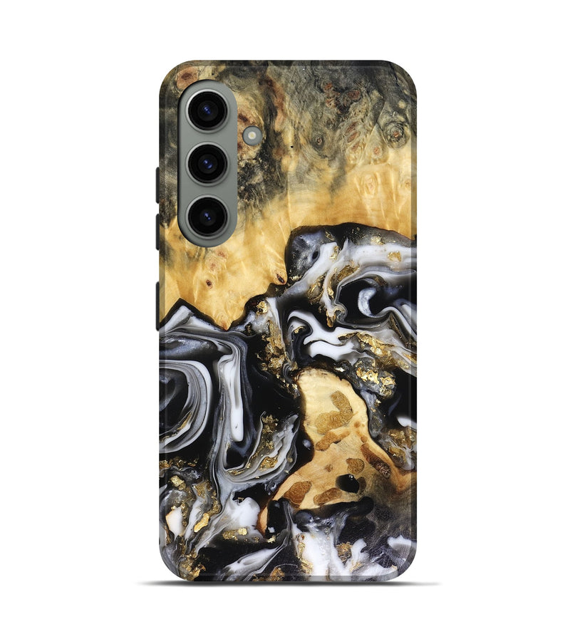 Galaxy S24 Wood Live Edge Phone Case - Bjorn (Black & White, 816152)