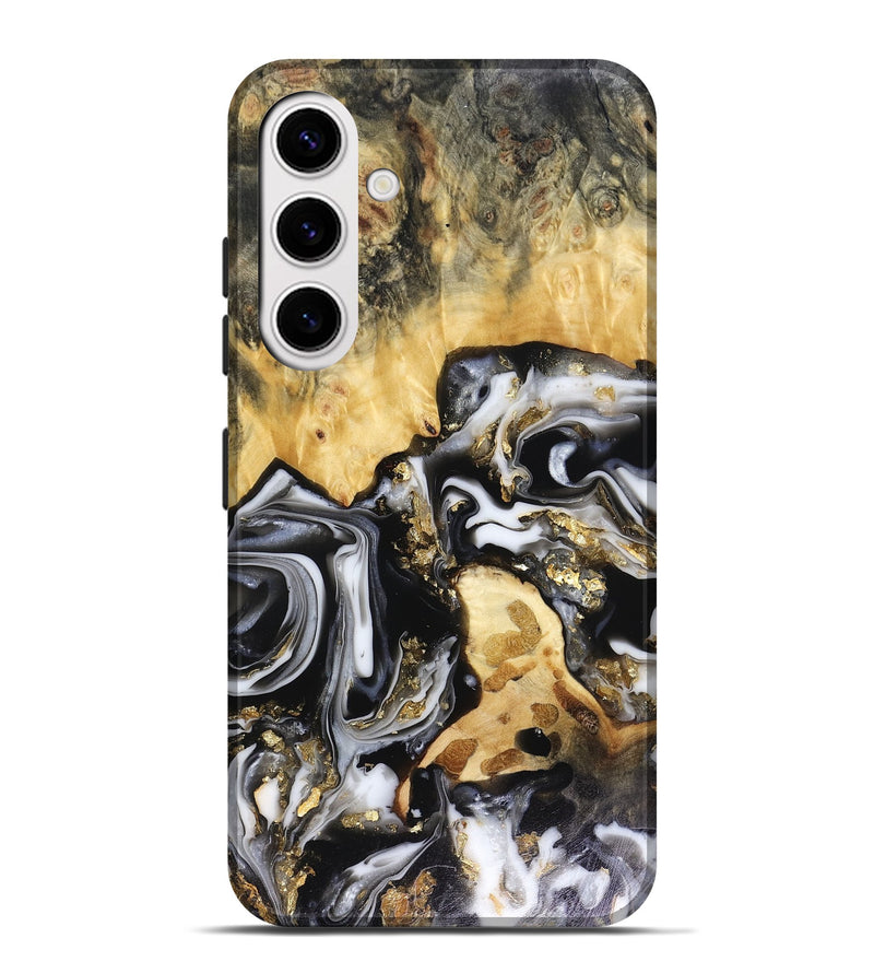 Galaxy S25 Plus Wood Live Edge Phone Case - Bjorn (Black & White, 816152)