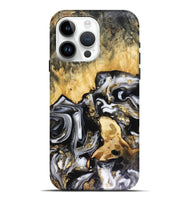 iPhone 15 Pro Max Wood Live Edge Phone Case - Bjorn (Black & White, 816152)