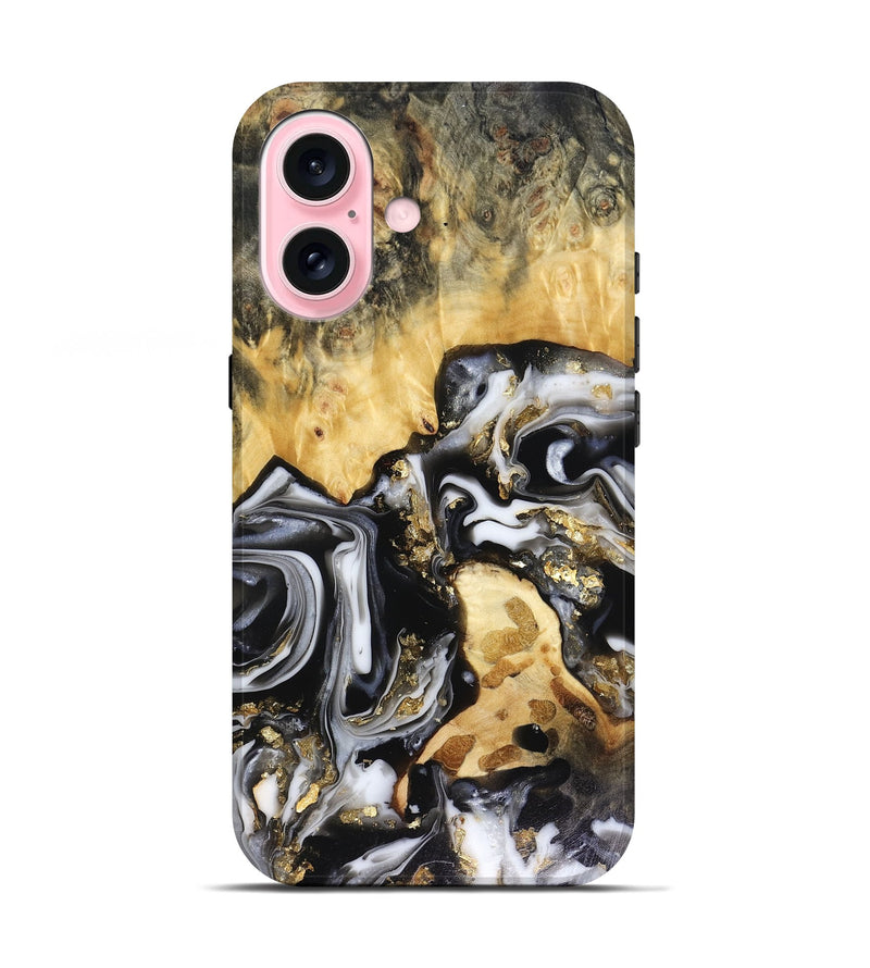 iPhone 17 Wood Live Edge Phone Case - Bjorn (Black & White, 816152)