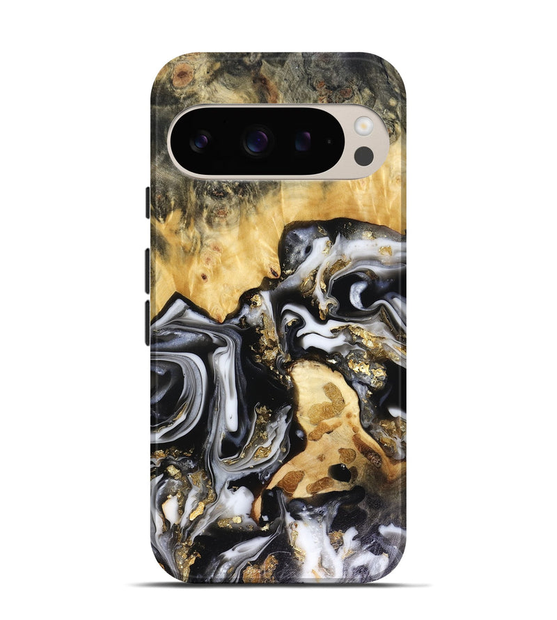 Pixel 9 Pro Wood Live Edge Phone Case - Bjorn (Black & White, 816152)