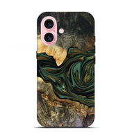iPhone 17 Wood Live Edge Phone Case - Nixon (Green, 816155)