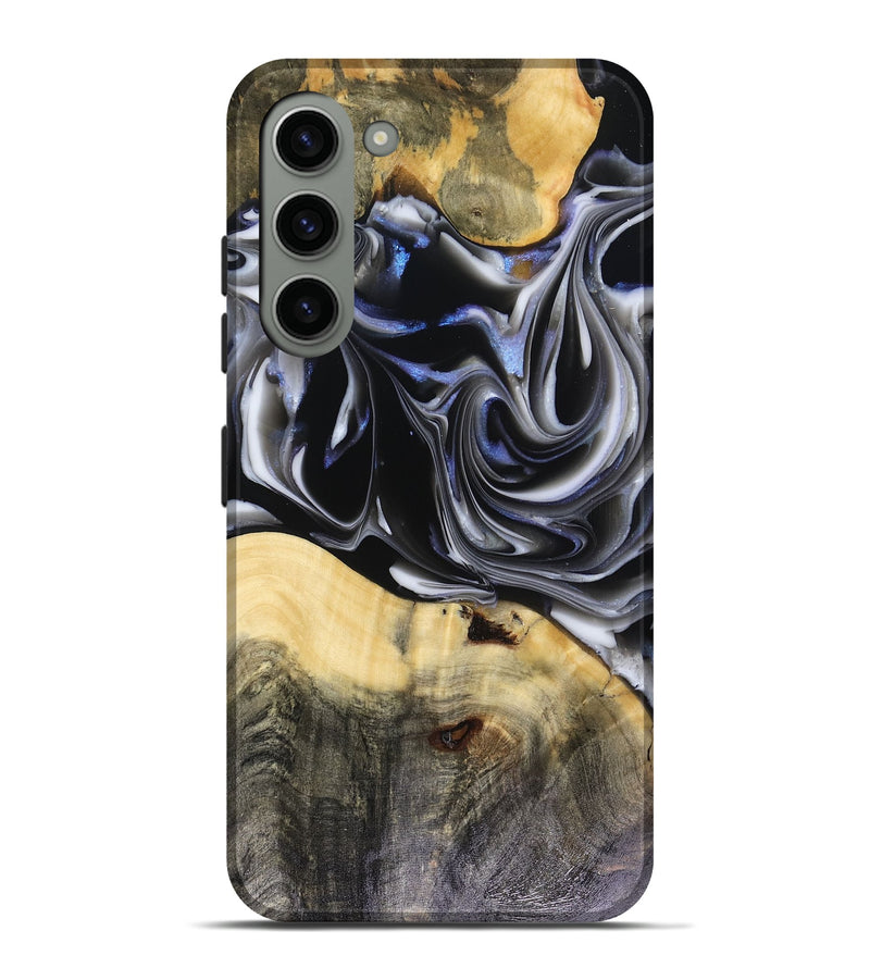 Galaxy S23 Plus Wood Live Edge Phone Case - Orpha (Black & White, 816165)