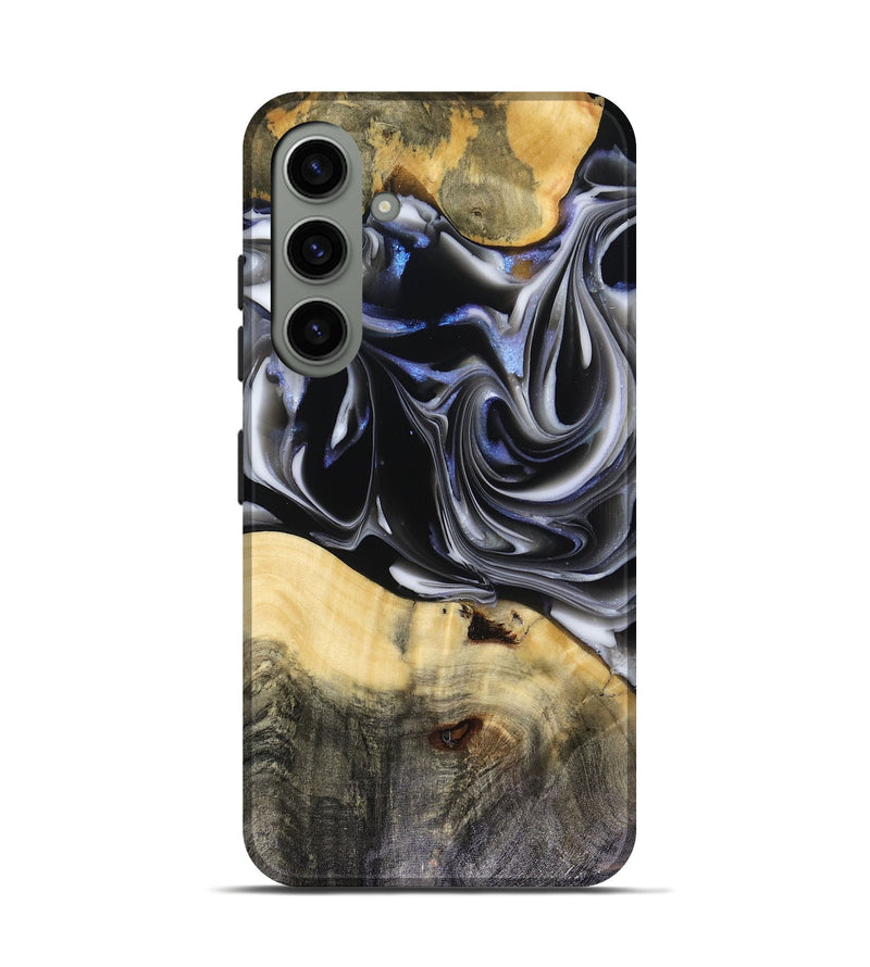 Galaxy S24 Wood Live Edge Phone Case - Orpha (Black & White, 816165)