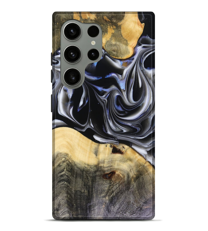 Galaxy S24 Ultra Wood Live Edge Phone Case - Orpha (Black & White, 816165)