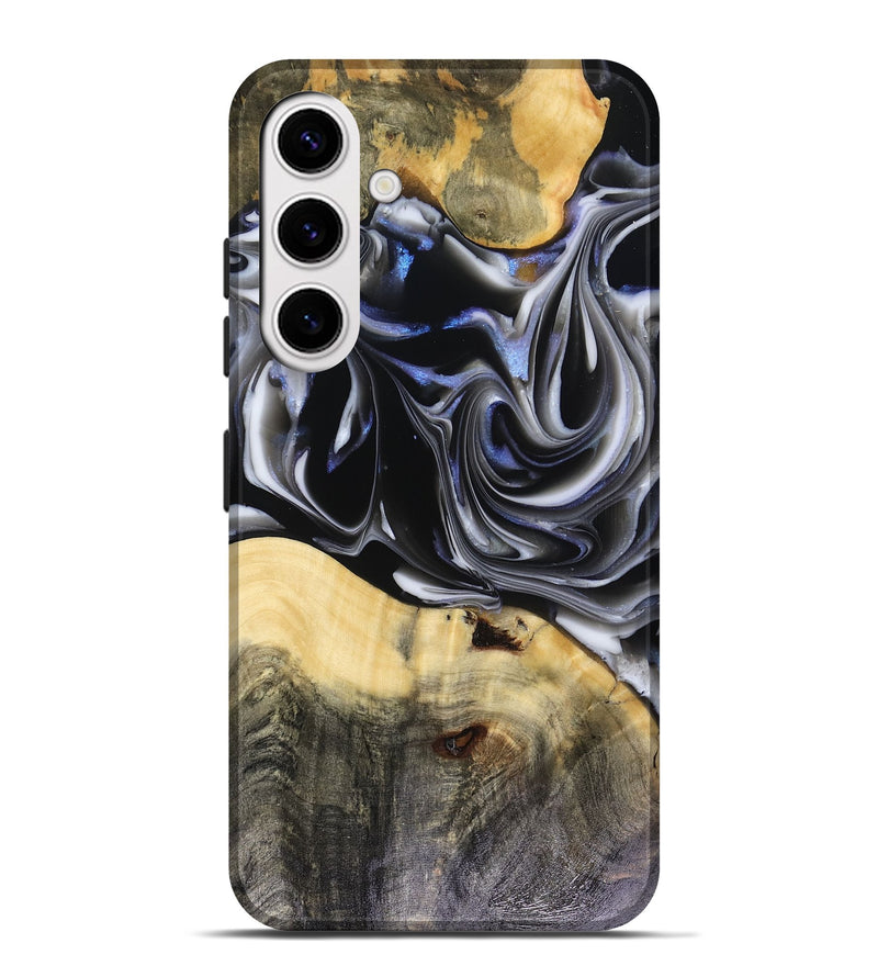 Galaxy S25 Plus Wood Live Edge Phone Case - Orpha (Black & White, 816165)
