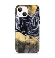 iPhone 13 Wood Live Edge Phone Case - Orpha (Black & White, 816165)