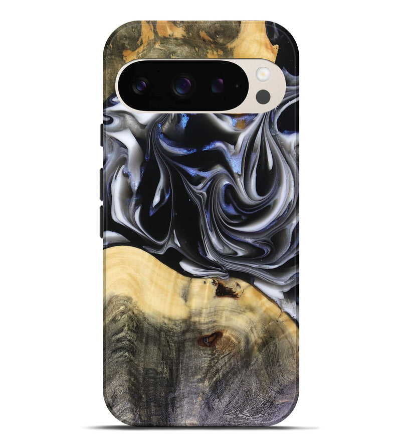 Pixel 10 Pro XL Wood Live Edge Phone Case - Orpha (Black & White, 816165)