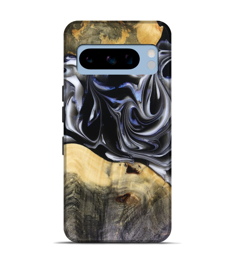 Pixel 8 Pro Wood Live Edge Phone Case - Orpha (Black & White, 816165)