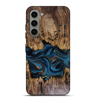 Galaxy S23 Plus Wood Live Edge Phone Case - Jalynn (Teal & Gold, 816167)