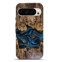 Pixel 10 Pro XL Wood Live Edge Phone Case - Jalynn (Teal & Gold, 816167)