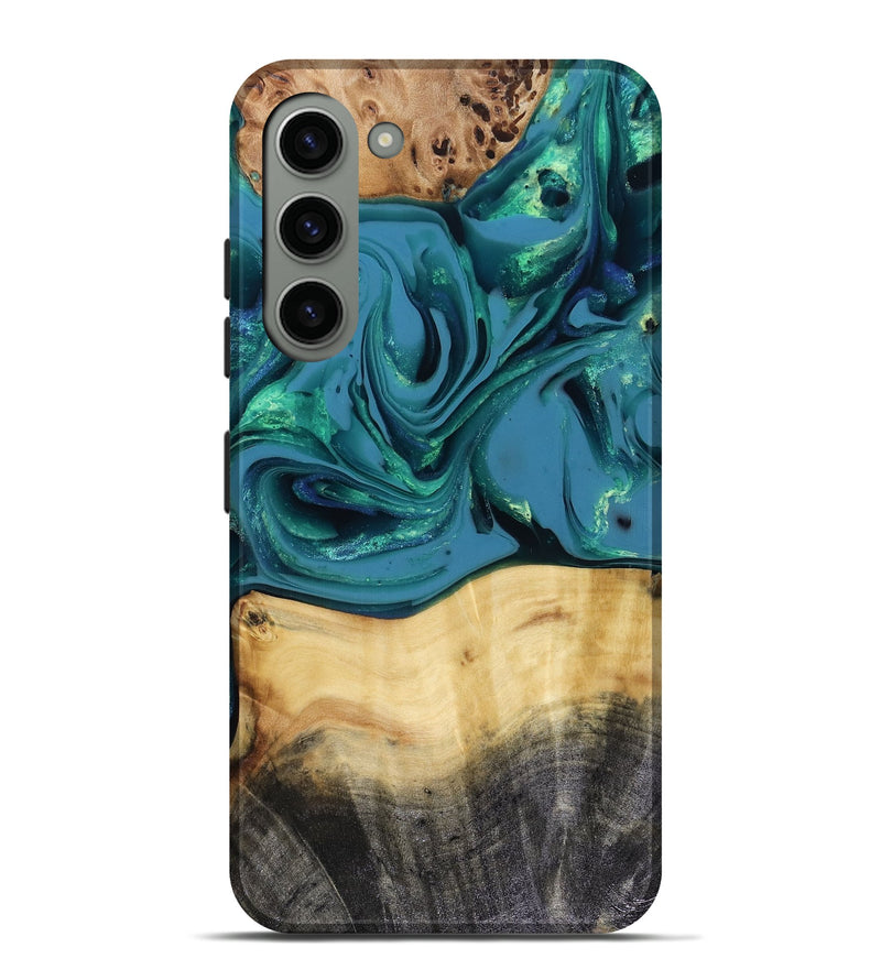Galaxy S23 Plus Wood Live Edge Phone Case - Katlynn (Green, 816249)