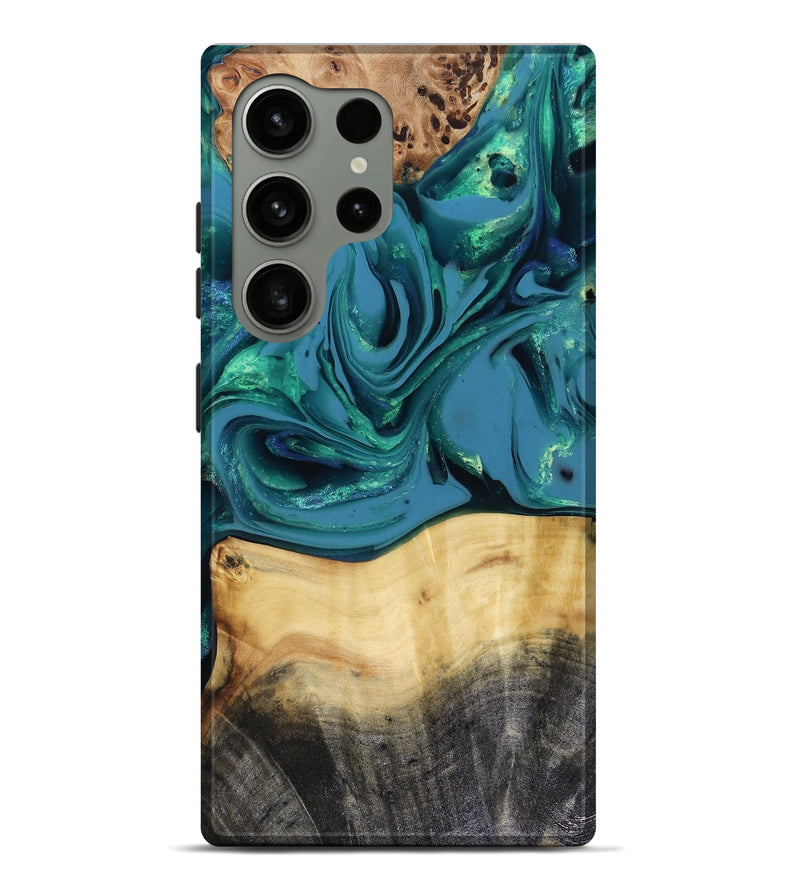 Galaxy S24 Ultra Wood Live Edge Phone Case - Katlynn (Green, 816249)